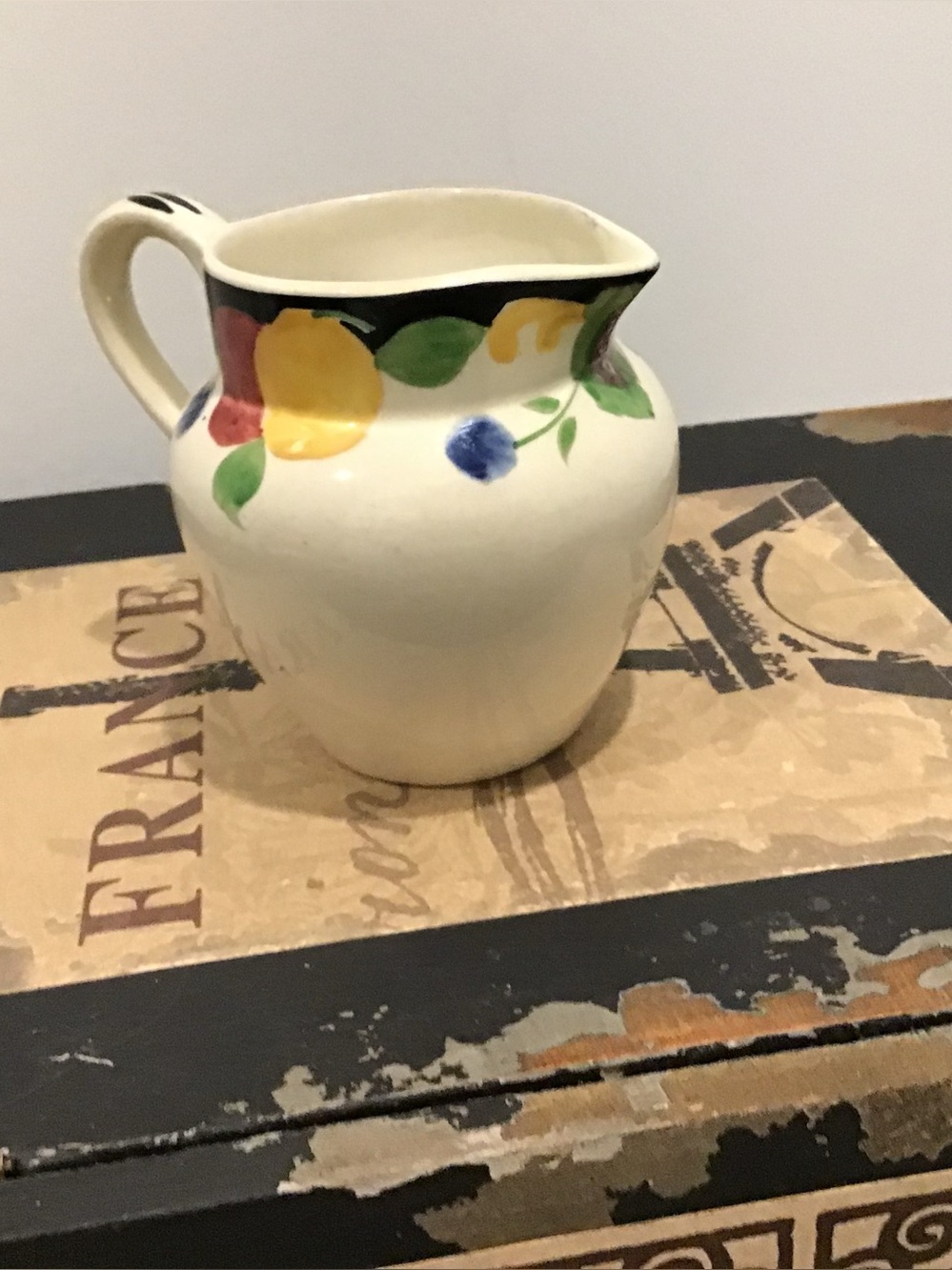 Antique creamer Titan Ware Adams England Numbered ceramic